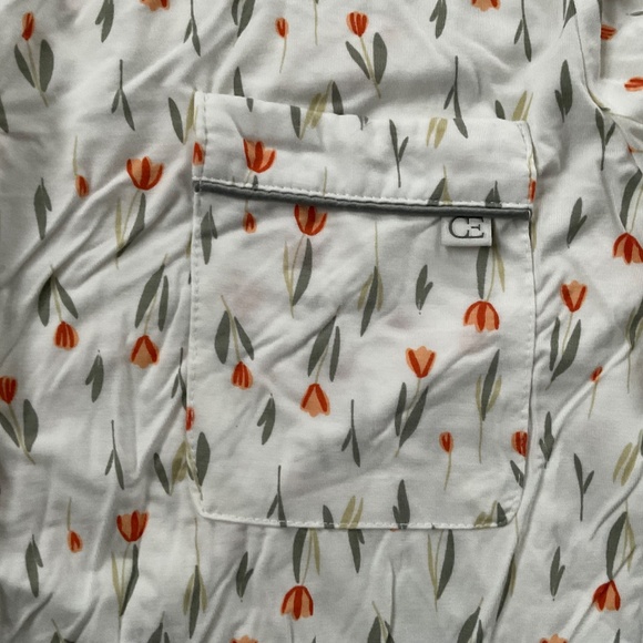 Cozy Earth Women’s Tulip Toile Short Sleeve Pajama Set Sz S Bamboo Luxury Soft - Picture 5 of 15